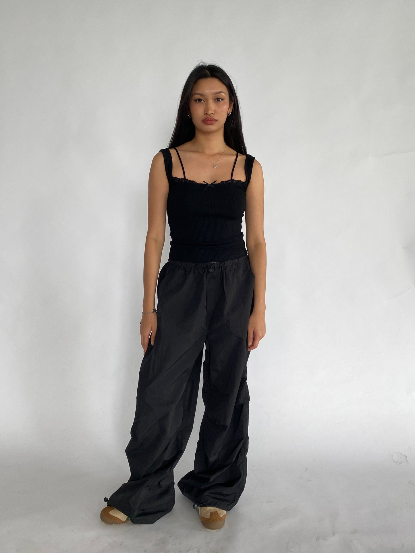 Jade Parachute Pants in black