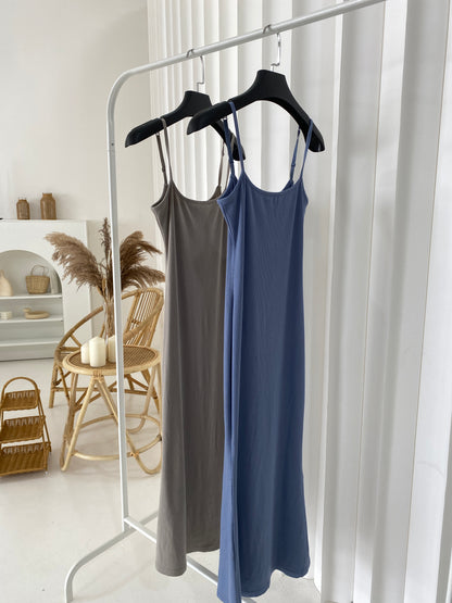 Barbara Slip Dress in sky blue