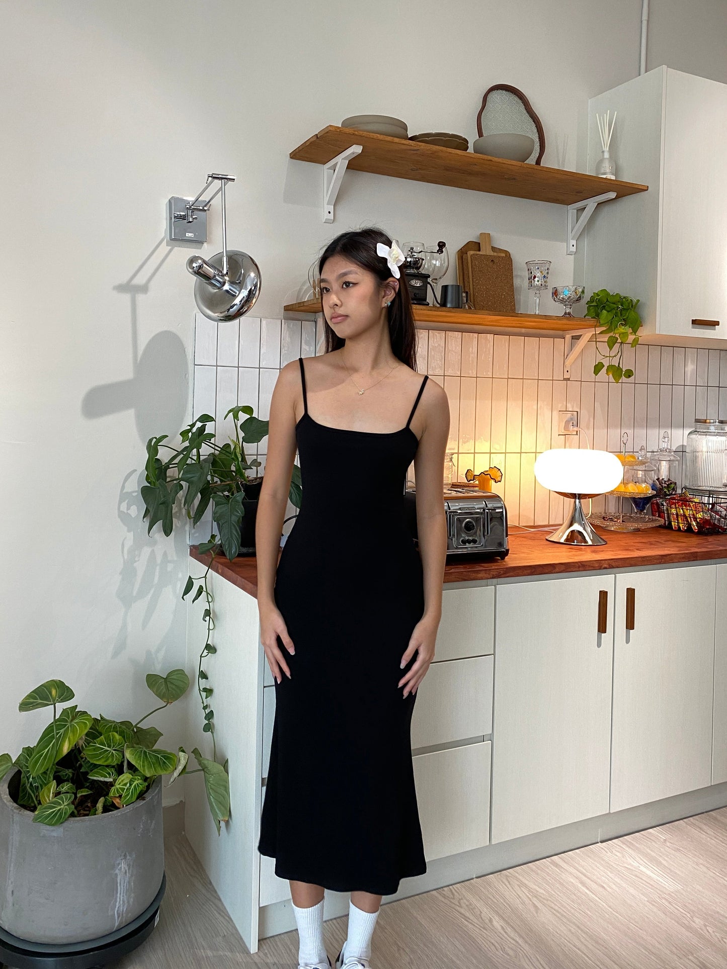 Barbara Slip Dress in black